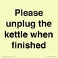 PV10519: Please unplug the kettle when finished