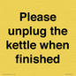 PV10519: Please unplug the kettle when finished