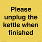 PV10519: Please unplug the kettle when finished