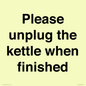 PV10519: Please unplug the kettle when finished