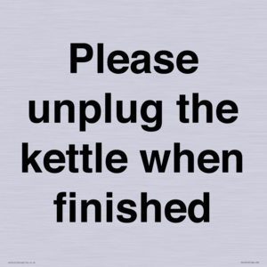 PV10519: Please unplug the kettle when finished