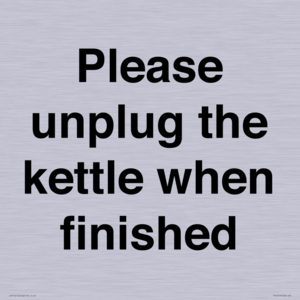 PV10519: Please unplug the kettle when finished