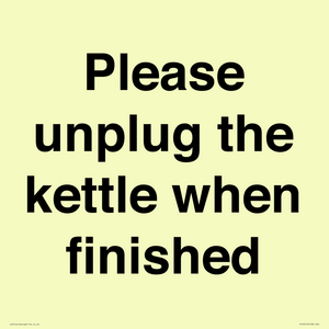 PV10519: Please unplug the kettle when finished