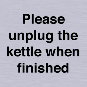 PV10519: Please unplug the kettle when finished