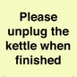 PV10519: Please unplug the kettle when finished