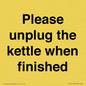 PV10519: Please unplug the kettle when finished
