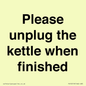 PV10519: Please unplug the kettle when finished