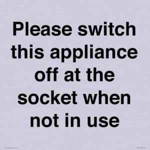 PV10521: Please switch this appliance off at the socket when not in use