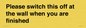 PV10523: Please switch this off at the wall when you are finished