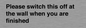 PV10523: Please switch this off at the wall when you are finished