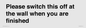 PV10523: Please switch this off at the wall when you are finished