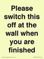 PV10523: Please switch this off at the wall when you are finished