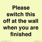 PV10523: Please switch this off at the wall when you are finished