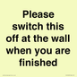 PV10523: Please switch this off at the wall when you are finished
