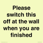 PV10523: Please switch this off at the wall when you are finished