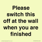PV10523: Please switch this off at the wall when you are finished
