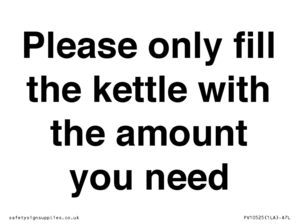 PV10525: Please only fill the kettle with the amount you need