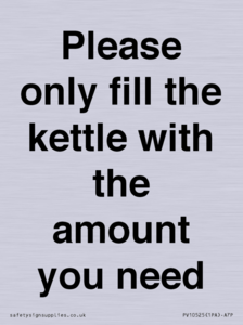 PV10525: Please only fill the kettle with the amount you need