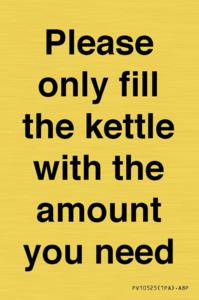 PV10525: Please only fill the kettle with the amount you need