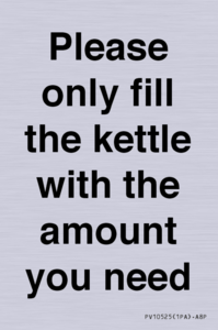 PV10525: Please only fill the kettle with the amount you need