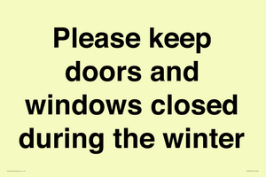 PV10527: Please keep doors and windows closed during the winter