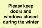 PV10527: Please keep doors and windows closed during the winter