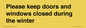 PV10527: Please keep doors and windows closed during the winter