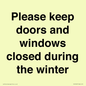 PV10527: Please keep doors and windows closed during the winter
