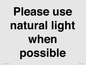 PV10529: Please use natural light when possible