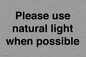PV10529: Please use natural light when possible