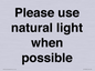 PV10529: Please use natural light when possible