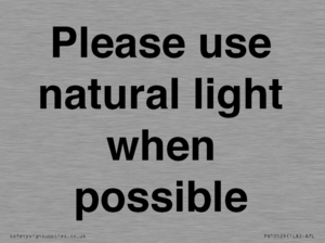 PV10529: Please use natural light when possible