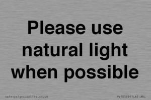 PV10529: Please use natural light when possible