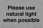 PV10529: Please use natural light when possible