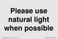 PV10529: Please use natural light when possible