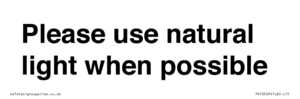PV10529: Please use natural light when possible