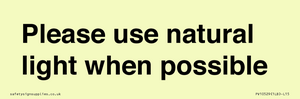 PV10529: Please use natural light when possible