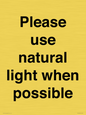 PV10529: Please use natural light when possible