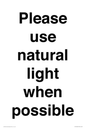PV10529: Please use natural light when possible