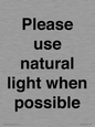 PV10529: Please use natural light when possible