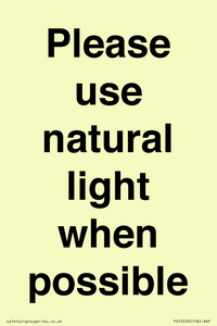 PV10529: Please use natural light when possible