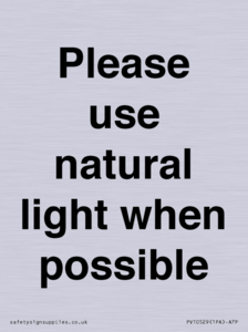 PV10529: Please use natural light when possible