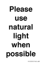 PV10529: Please use natural light when possible