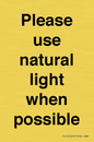 PV10529: Please use natural light when possible