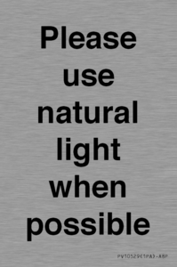 PV10529: Please use natural light when possible