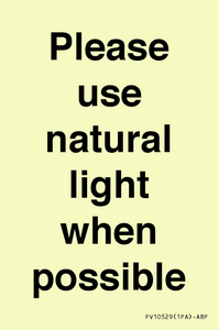 PV10529: Please use natural light when possible