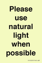 PV10529: Please use natural light when possible