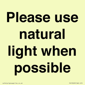 PV10529: Please use natural light when possible