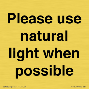 PV10529: Please use natural light when possible