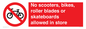 PV10552: No scooters, bikes, roller blades or skateboards allowed in store